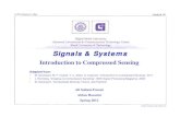Signals & Systemsce.sharif.edu/courses/90-91/2/ce242-3/resources/root/... · 2020. 9. 7. · desired signals are sparse in thatdesired signals are sparse in that. Taking K largest