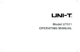 Model UT511 OPERATING MANUAL€¦ · One plug test lead to one alligator Two plugs test lead to one alligator 1.5V Battery (R14 or LR14) Tool Box Power adaptor (optionally, available