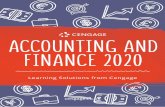 ACCOUNTING AND FINANCE 2020 · 2020. 2. 13. · JOIN THE CONVERSATION cengage.co.uk @CengageEMEA Cengage Learning EMEA WELCOME! Welcome to the Accounting and Finance brochure featuring