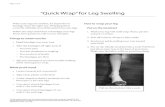 “Quick Wrap” for Leg Swelling · 2020. 10. 29. · “Quick Wrap” for Leg Swelling When your legs are swollen, it’s important to bandage them the right way. Wrapping them