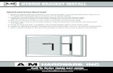 Hybrid Bracket Install - aandmhardware.comHYBRID BRACKET INSTALL Hybrid Bracket Surface Mount Install 1. Select the appropriate size bracket for your counter surface. The overhang