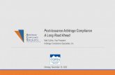 Post-Issuance Arbitrage Compliance A Long Road Ahead · 2020. 10. 30. · Arbitrage rebate is a federal tax law requirement - §148 of the Internal Revenue Code. Applicable to every