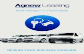 Fleet Management Specialists - Agnew Leasing...fleet management experience. We can also offer additional services such as Whole Life Cost analysis, using state-of-the-art Deloitte