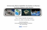 University Nano-Satellite Activities in Korea : Current Status and …unisec.jp/nanosat_symposium/1st/files/10th.AM/... · 2015. 2. 24. · STSAT-3 Program ( Laboratory-university