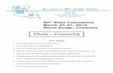 50th State Convention Baton Rouge, Louisiana Theta Topic Geometry.pdfthe area test in the subject blank on your Scantron answer sheet 5. Standard procedure for machine graded papers
