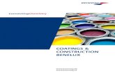 COATINGS & CONSTRUCTION BENELUX · Binder Epoxy Supplier Description Brand name Application Epoxy resins Bis A resins Bis F resins (diluted) Bis A/F blends Novolac resins Epikote