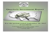 Quarterly Investment Report - El Paso County, Texas...additions to the investment portfolio from the purchase of investments totaling $545,107 and maturities of investments totaling