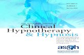Clinical Hypnotherapy & Hypnosis · 2020. 11. 25. · 1 Editorial 3 Combining Hypnosis and Biofeedback to enhance chronic pain management. Fukui, T., Williams, W., Tan, G. & Jensen