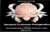 Decapod Crustacean Phylogenetics - nhm · 2009. 9. 11. · not constitute a robust test of those trees. Nonetheless, Ahyong (2006) added additional characters and included for the