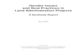 Gender Issues and Best Practices in Land Administration ... · Department), by Renee Giovarelli, Susana Lastarria-Cornhiel, Elizabeth Katz, and Sue Nichols (consultants), under the