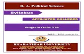Syllabussyllabus.b-u.ac.in/syl_college/2021/ba_political_science.pdf · 2020. 11. 25. · Political Science Syllabus Version 2020-21 Course Objectives: The main objectives of this