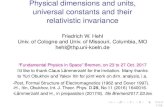 Physical dimensions and units, universal constants and their relativistic invariance · 2017. 11. 9. · SI (International System of Units) Gauss and Weber recognized the need for