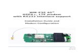 WM-E3S 4G HSPA+, LTE modem with RS232 interface support...2 Document specifications This documentation was made for the installation and configuration of the WM-E3S 4G® HSPA+, LTE