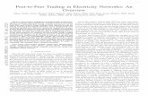 Peer-to-Peer Trading in Electricity Networks: An Overview · 2020. 1. 22. · arXiv:2001.06882v1 [cs.MA] 19 Jan 2020 1 Peer-to-Peer Trading in Electricity Networks: An Overview Wayes