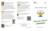 Mini Scienza LAB · 2014. 8. 5. · illustrazioni di Pia Valentinis e Mauro Evangelista, accompagnate da brani di letteratura e poesia, miti e leggende, gli alberi si raccontano.