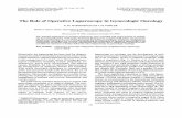 TheRole of Operative Laparoscopy in Gynecologic Oncology188 E.M.HARTENBACHANDJ. M.FOWLER 10. HallumA,ChildersJ. Laparoscopyinthetreatmentofearlycervi- cal carcinomadiagnostic …