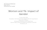 Women and Tb: Impact of Gender - the lung association and TB... · 2016. 10. 4. · patients with TB/HIV Women • 3.3 million • 1,427,151 TB Cases notified • 510,000 women died