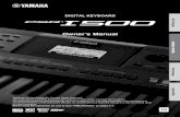 PSR-I500 Owner's Manual - Yamaha CorporationPSR-I500 Owner’s Manual 3 The model number, serial number, power requirements, etc., may be found on or near the name plate, which is