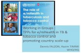 Working in Groups : TPPs for e/mHealth in TB & tobacco ......Expected outcomes - Update on the evidence of the effectiveness of e/mHealth interventions for TB care and tobacco cessation