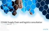 COVAX Supply Chain and logistics consultationstrategy with key COVAX partners: GAVI, WHO, PAHO Industry consultation for logistics industry Convening of other partners for information