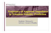 Tra jectory of Apparent Impedance in Transient Stability ......Feb 29, 2012  · Advisor: Arun.G Phadke. Transient stability prediction development • 1. Traditional methods are unreliable