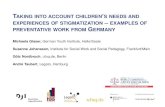 AKING INTO ACCOUNT CHILDREN S NEEDS AND EXPERIENCES OF STIGMATIZATION EXAMPLES … · 2018. 6. 21. · 1 TAKING INTO ACCOUNT CHILDREN’S NEEDS AND EXPERIENCES OF STIGMATIZATION –