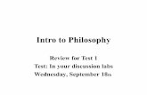 Intro to Philosophy - Homepages at WMUhomepages.wmich.edu/~baldner/t1reviewfall19.pdf · 2019. 9. 9. · “On Behalf of the Fool” Gaunilo’s Challenge to Anselm . Gaunilo (in