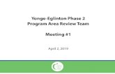 Yonge-Eglinton Phase 2 Program Area Review Team Meeting #1 · 2019. 4. 4. · at local elementary schools in the area (Wards 8, 11, and 13). This review should determine the future