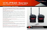 VX-P920 Series - Motorola Solutions · P25 VHF/UHF Portable Radios SPECIFICATION SHEET – NORTH AMERICA Ready-To-Respond With P25 Interoperability The conventional VX-P920 Series