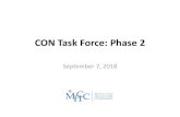 CON Task Force: Phase 2mhcc.maryland.gov/mhcc/pages/home/workgroups...Sep 07, 2018  · POTENTIAL CON REFORMS FOR ICF 18 •Moderate Reforms –Eliminate capital expenditure threshold