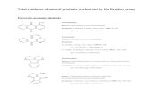 Total syntheses of natural products worked out by the ......Total syntheses of natural products worked out by the Bracher group _____ Polycyclic aromatic alkaloids 3 Cleistopholine