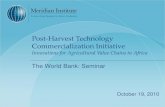Post-Harvest Technology Commercialization Initiative · 2020. 7. 3. · Post-Harvest Technology Commercialization Initiative Commercialization and Adoption Analysis Past failures