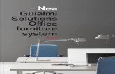 Nea Guialmi Solutions Office furniture system · 2020. 6. 19. · graças aos acessórios, à variedade de cores, materiais e possibi-lidades de portas. / Zonas de almacenamiento,