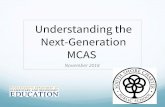MCAS Next-Generation Understanding the · 2018. 8. 24. · What is the Next-Generation MCAS? Updated version of the nearly 20-year-old MCAS assessment Addresses concerns that MCAS