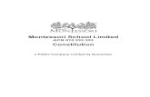 Montessori School Ltd Consitution R2014 · MONTESSORI SCHOOL LTD CONSTITUTION (Amendments passed at Annual General Meeting on 23 May 2017) Page 5 of 19 1. DEFINITIONS AND INTERPRETATION