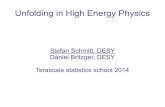 Unfolding in High Energy Physicssschmitt/talks/UnfoldStatSchool2014.pdfApril 1, 2014 S.Schmitt, Unfolding in HEP 4 rrec 0 0.2 0.4 0.6 0.8 1 0 100 200 300 data MC1 rrec 0 0.2 0.4 0.6