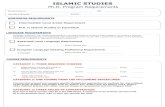 ISLAMIC STUDIES - University of California, Los AngelesISLAMIC STUDIES Ph.D. Program Requirements UID: ADMISSION REQUIREMENTS M.A. in Islamic Studies or Equivalent LANGUAGE REQUIREMENTS