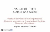 VC 18/19 TP4 Colour and Noise - DCC · 2018. 9. 19. · VC 18/19 - TP4 - Colour and Noise Pseudocolour • Also called False Colour. • Opposed to True Colour images. • The colours