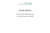 Agenda of General Meeting - 5 00 2020...2020/02/05  · General Meeting Agenda 5 February 2020 Page 2 NOTICE OF GENERAL MEETING To: Cr RL Chambers (Mayor) Cr FO Whelan (Deputy Mayor/Division