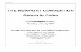 THE NEWPORT CONVENTION Return to Colbo Colbo Book 2005 Jan 23.pdfINTRO: Simon fingerpicking Inst: guitar mandolin flute bass (A) There's a lesson too (D) late for the (A) learning