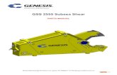 GSS 2555 Subsea Shear - genesisattachments.com...26 Genesis GSS 2555 2020 Genesis Attachments, LLC WARRANTY Claim Procedure Notify the Genesis Service Department of the potential warranty