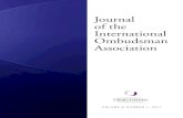 Journal of the International Ombudsman Association · 2018. 9. 7. · volume 4, number 1, 2011 ii Journal of the International Ombudsman Association mon, and other scholars are examined.