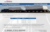 Trailer Suspensions Limited Warranty - Reyco Granning€¦ · Trailer Suspensions STEEL SPRING SUSPENSIONS & COMPONENTS Reyco Granning, LLC (The Company) warrants suspension products