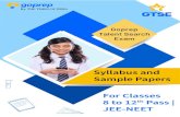 Goprep Talent Search Exam...class and 50% questions will be from same class. ** For Class 12th Pass, 40% questions will be from class 11th ** To know the detailed syllabus for each