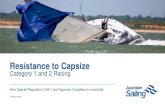 Resistance to Capsize - revolutioniseSPORT · 2020. 7. 27. · • ISO 12217-2: Designer ( + measurer for Cat 1) –For Cat 1: Contact an ORC measurer or a marine surveyor to have
