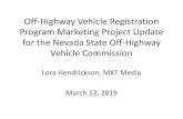 Off-Highway Vehicle Registration Program Marketing Project ...marketing plan that would promote awareness of the OHV Registration Program, ultimately resulting in a higher rate of