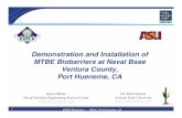 Attachment F: Demonstration and Installation of MTBE … · 2005. 3. 14. · Demonstration and Installation of MTBE Biobarriers at Naval Base Ventura County, Port Hueneme, CA Karen