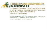 Report on the Summit - Nelson Mandela Universityfmf.mandela.ac.za/feesmustfall/media/Store/documents/... · 2016. 10. 5. · The 2nd National Higher Education Summit, themed “Transforming