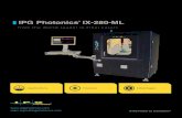 IPG Photonics’ IX-280-ML...Page 2 Company & Product Overview IX-280-ML IPG Photonics is the world leader in high power ﬁber lasers and ampliﬁers. Founded in 1990, IPG pioneered