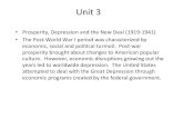 Unit 3 - cantonlocalschools.weebly.com...Unit 3 • Prosperity, Depression and the New Deal (1919-1941) • The Post-World War I period was characterized by economic, social and poliCcal